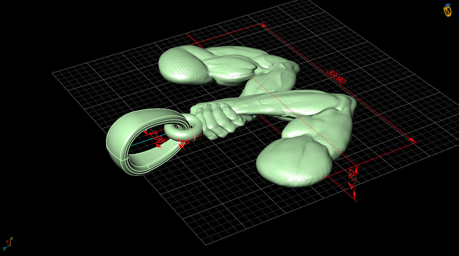 armwrestling  v2 3D print model_6