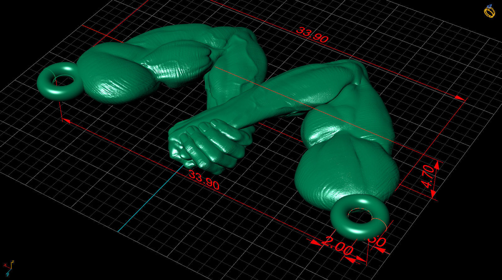 armwrestling  v2 3D print model_13