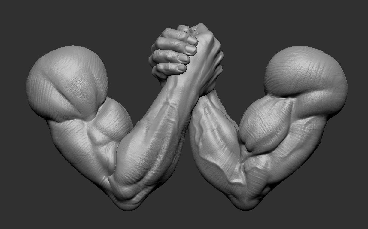 armwrestling  v2 3D print model_2
