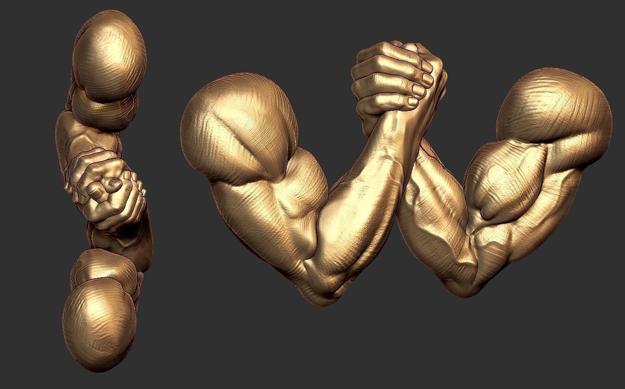 armwrestling  v2 3D print model_9