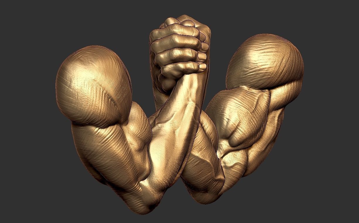 armwrestling  v2 3D print model_11