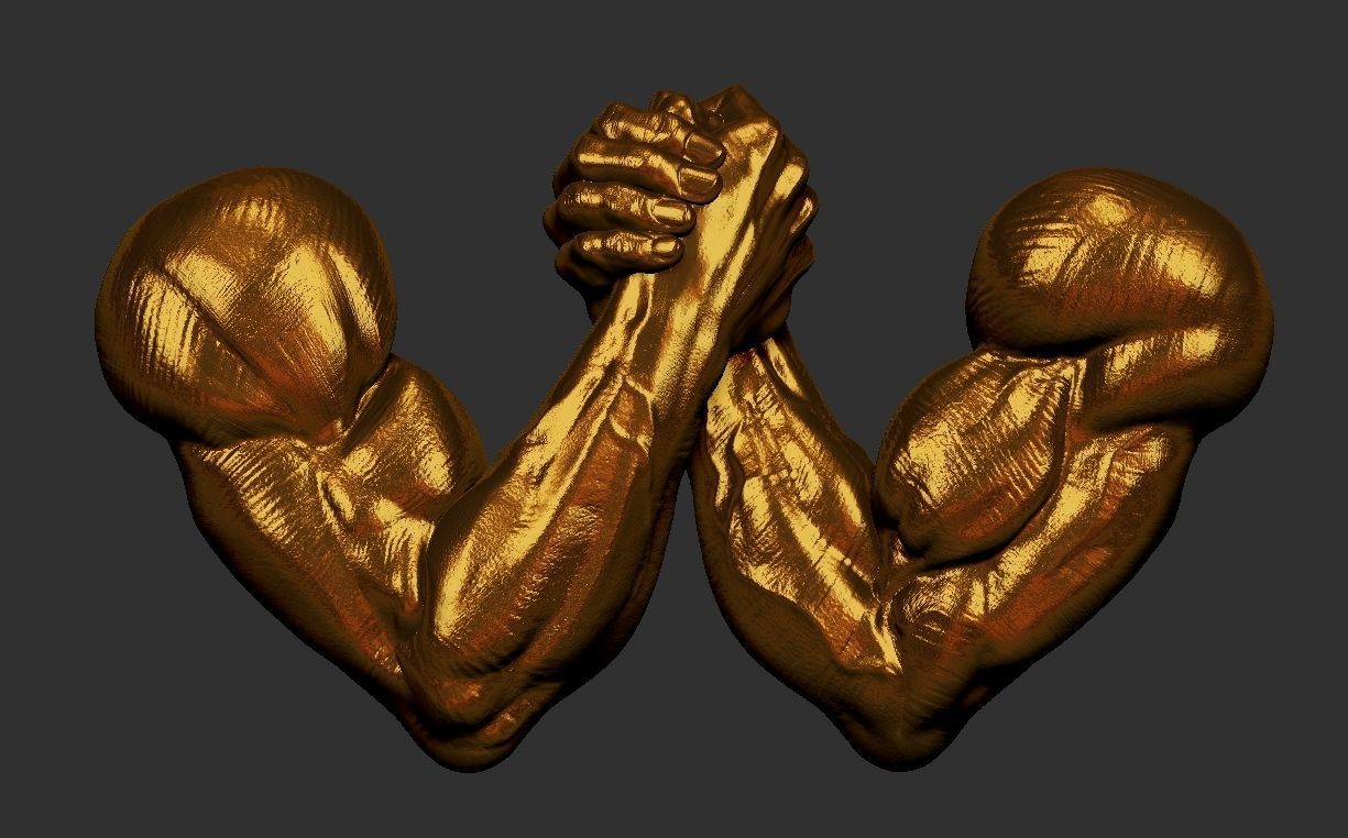armwrestling  v2 3D print model_16