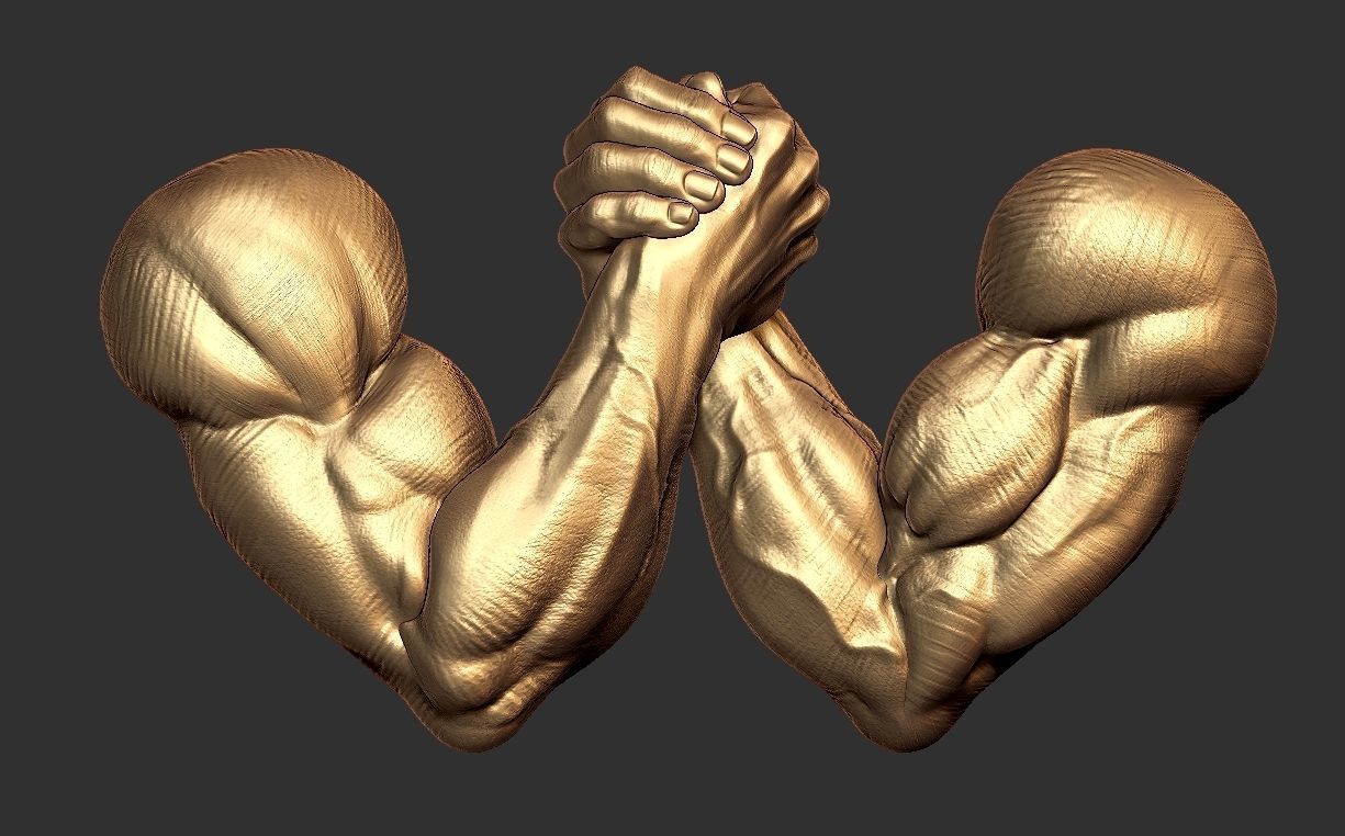 armwrestling  v2 3D print model_8