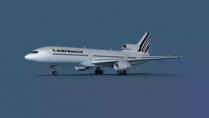 Lockheed L-1011-50 Air France 3D model