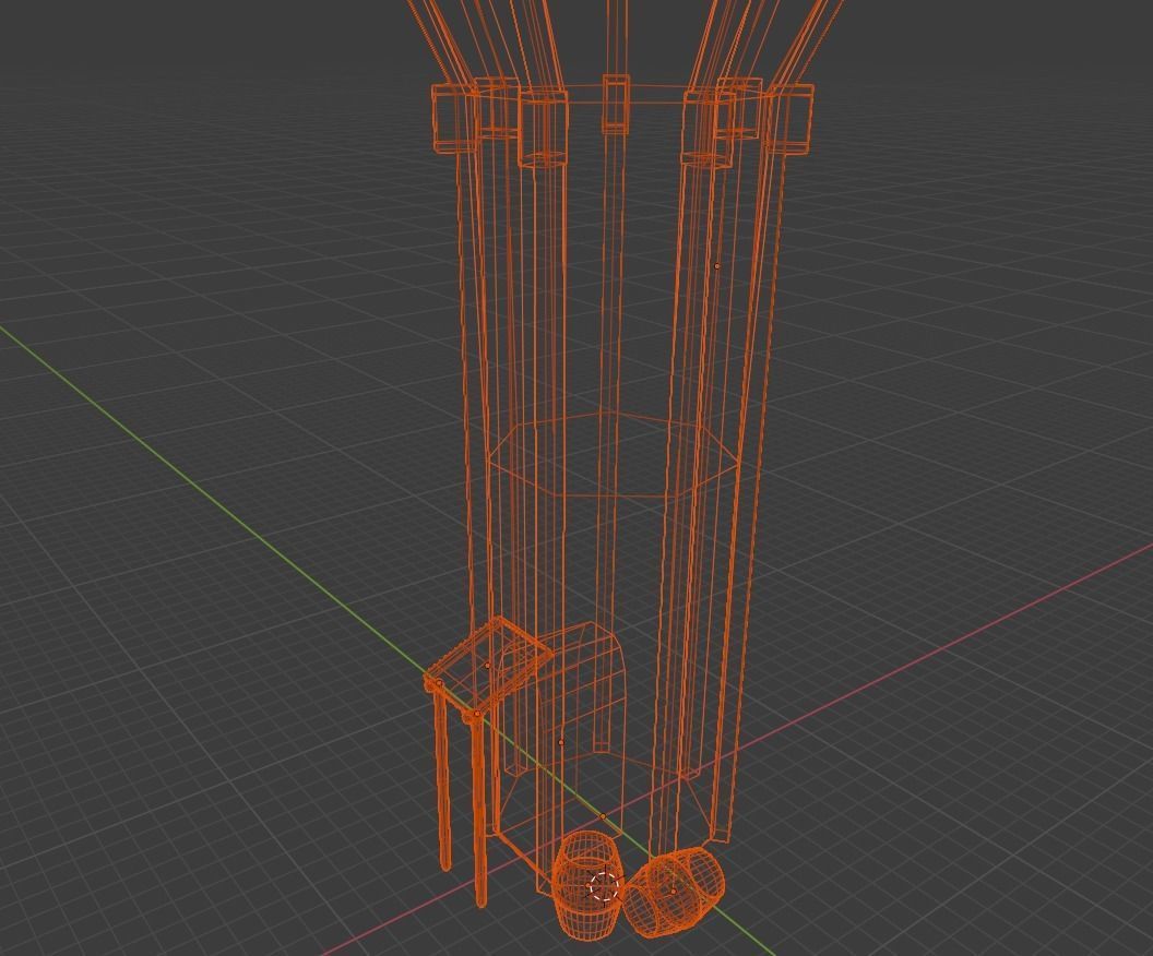 Medieval Archer Tower Low-poly 3D model_14