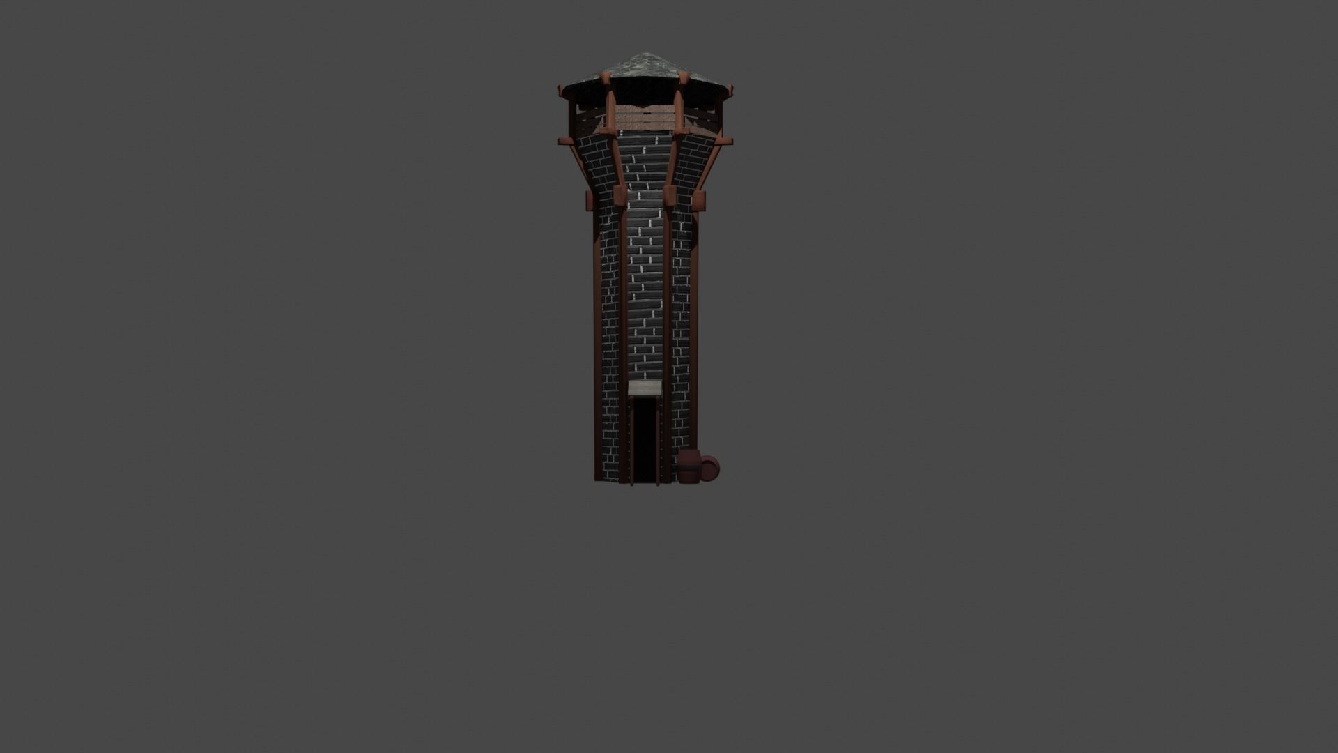 Medieval Archer Tower Low-poly 3D model_18