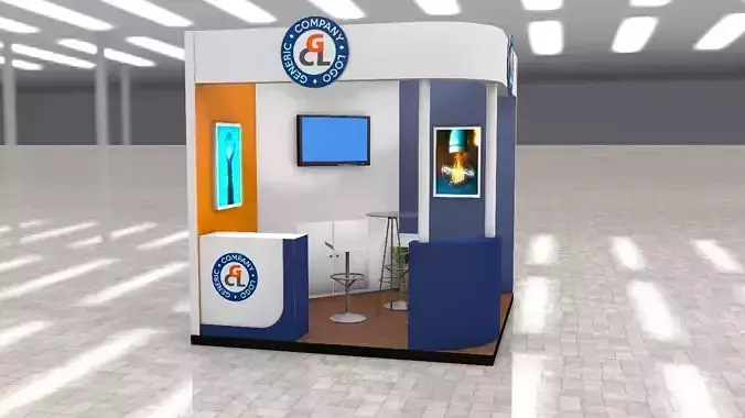 Exhibition Stand Booth stall 3x3m Height 300cm 2 Sides Open
