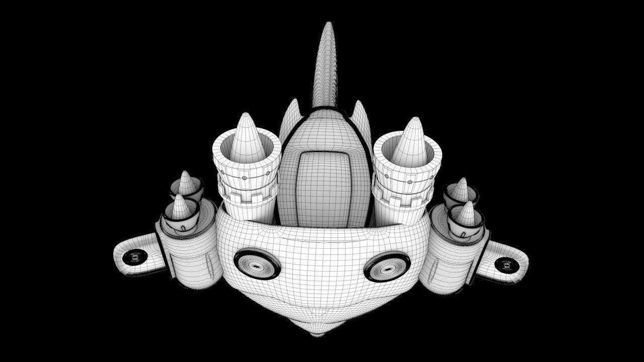 ship cartoon 3D model_11