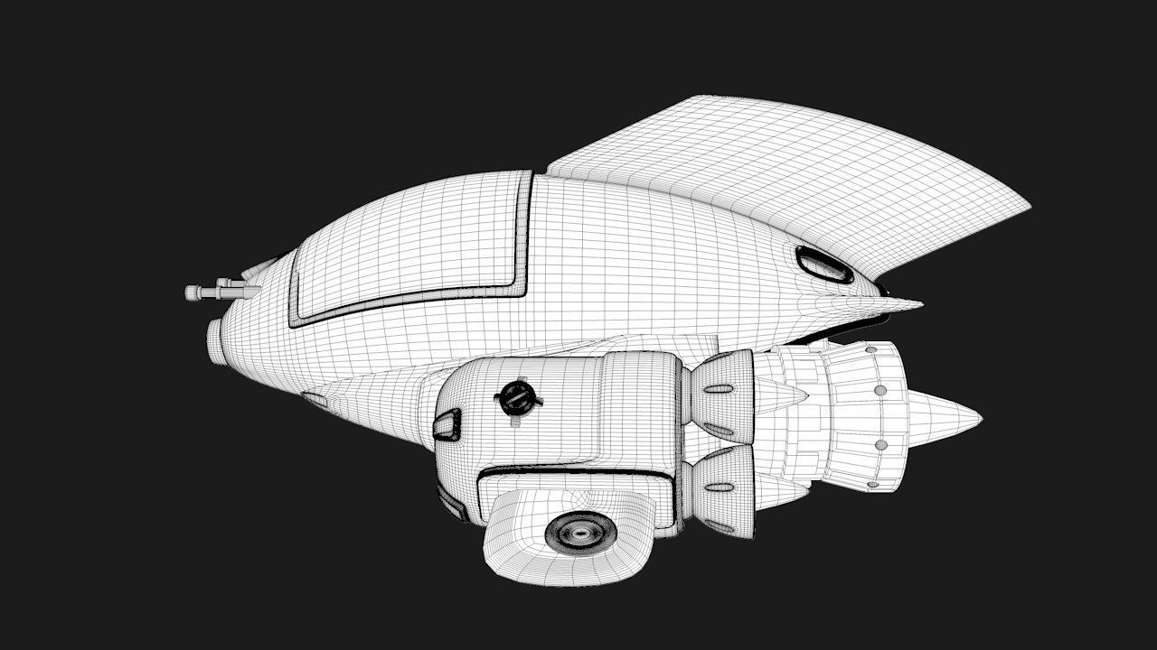 ship cartoon 3D model_10