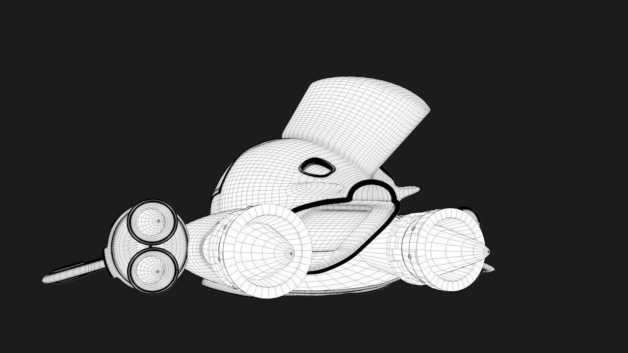 ship cartoon 3D model_12