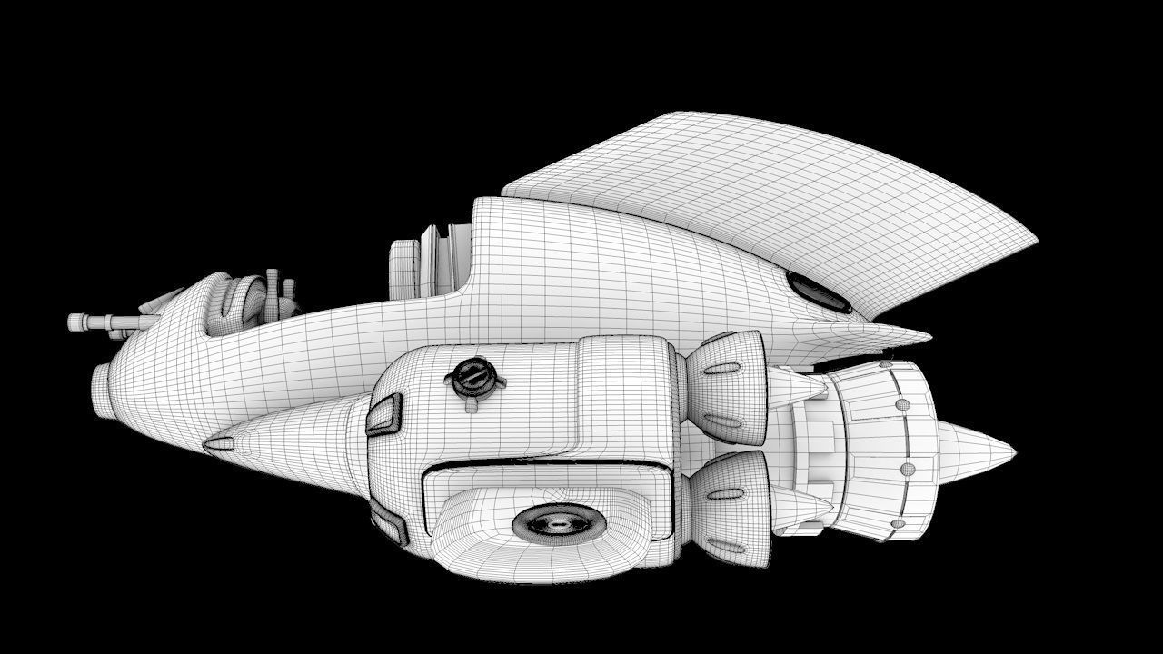 ship cartoon 3D model_7