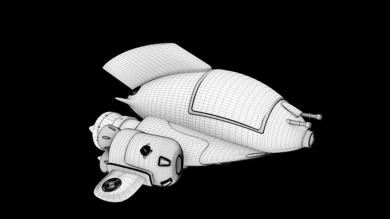 ship cartoon 3D model_14