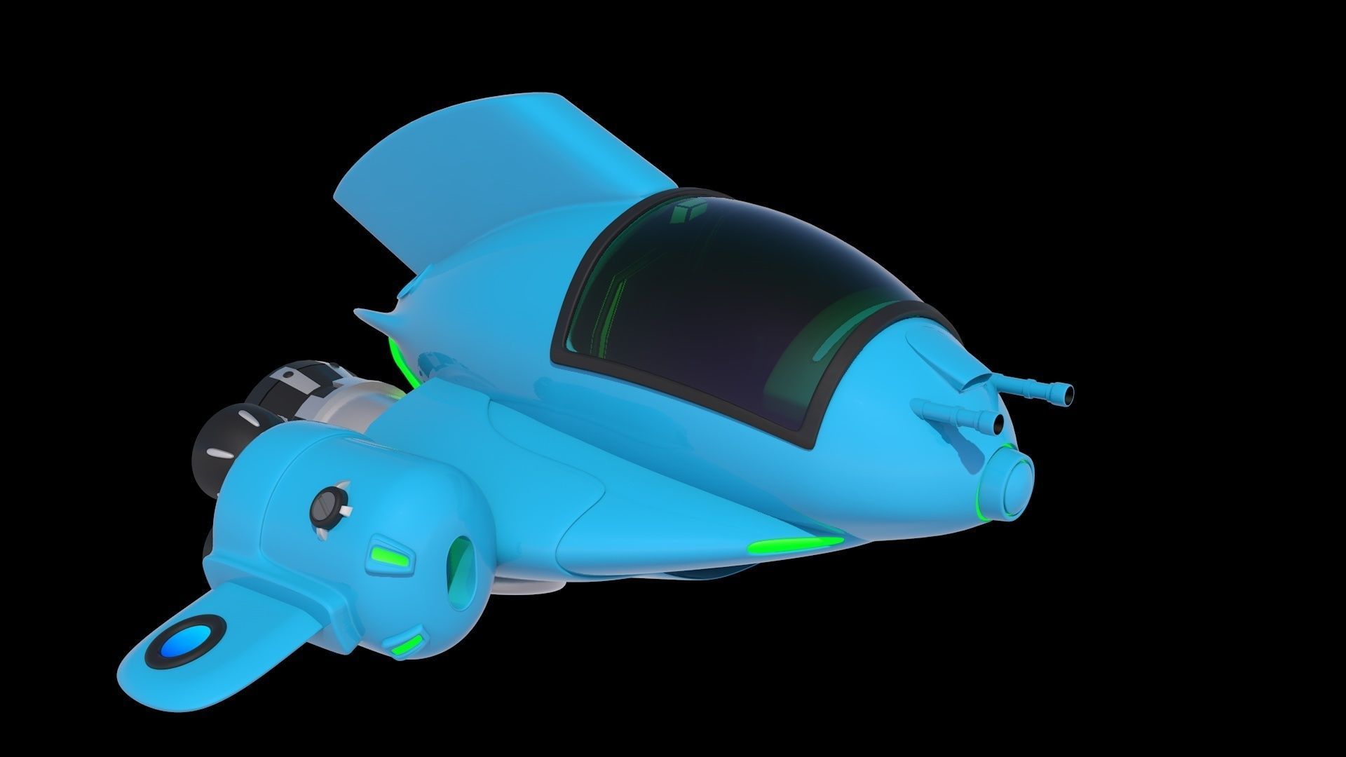 ship cartoon 3D model_3