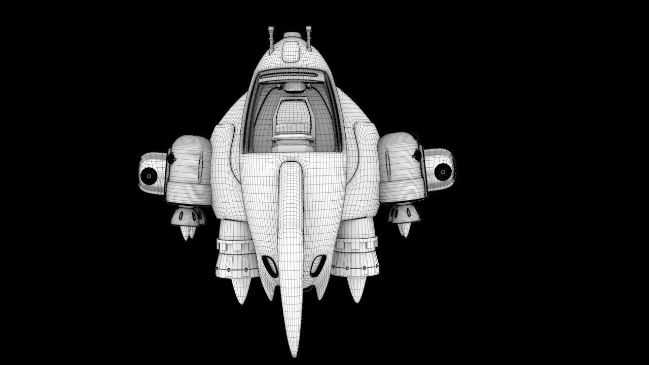 ship cartoon 3D model_6
