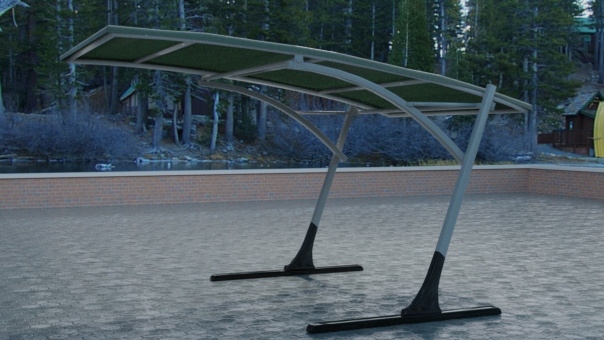 car shelter Free 3D model_3