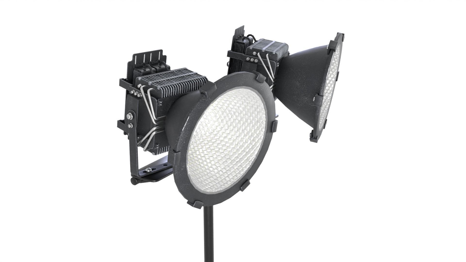 Led Industrial Lighting With Stand 3D model_1