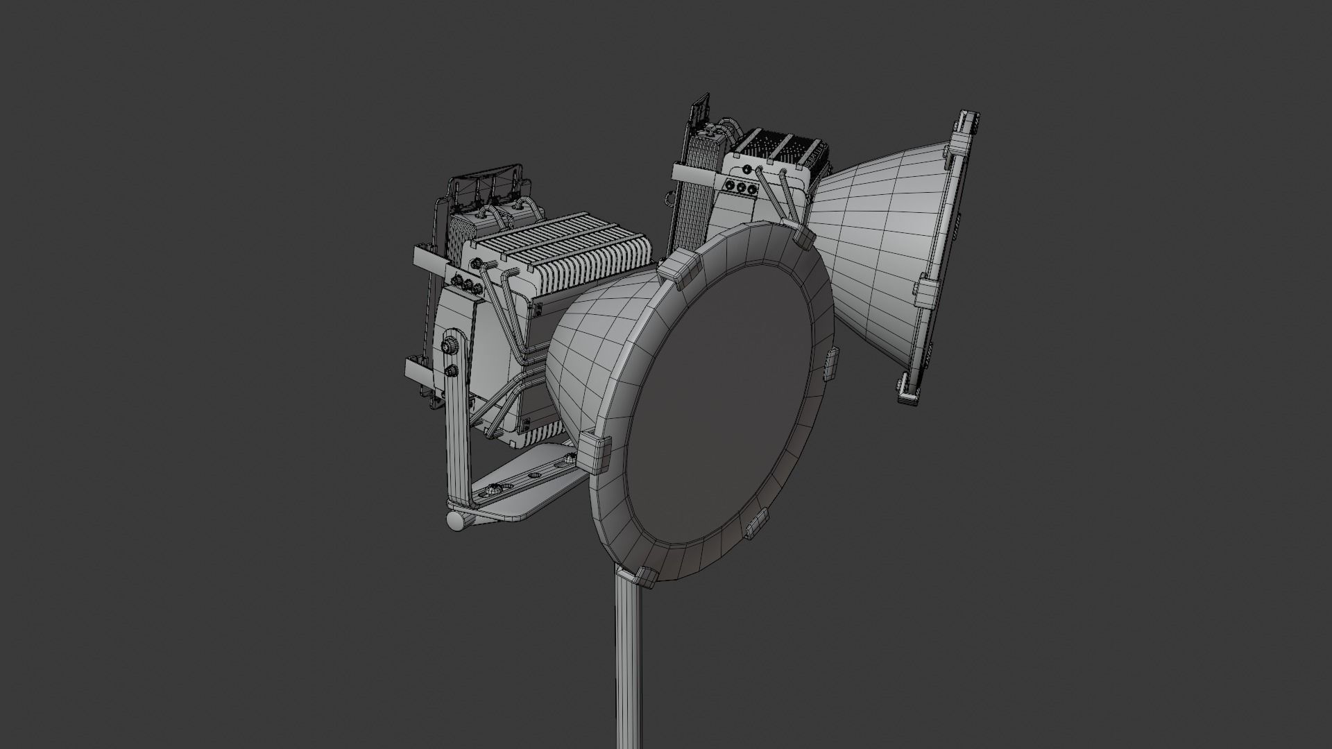 Led Industrial Lighting With Stand 3D model_15