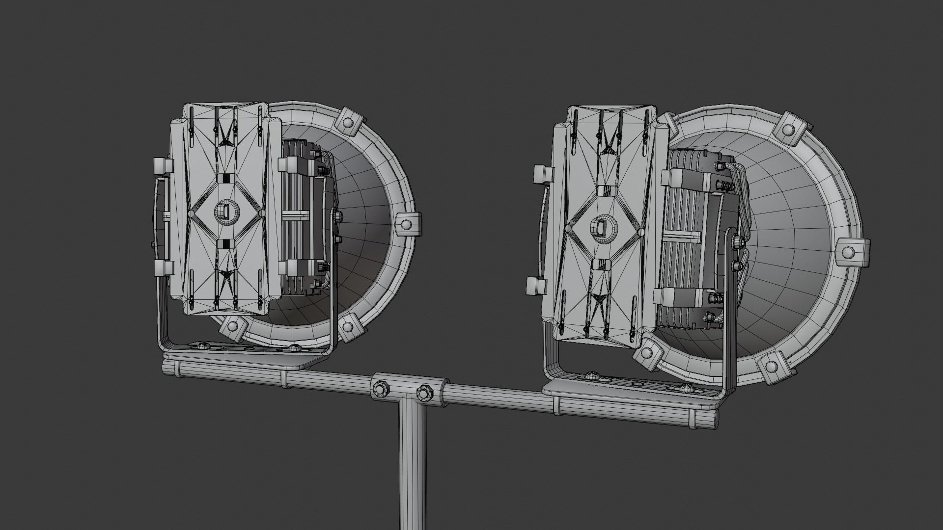 Led Industrial Lighting With Stand 3D model_16