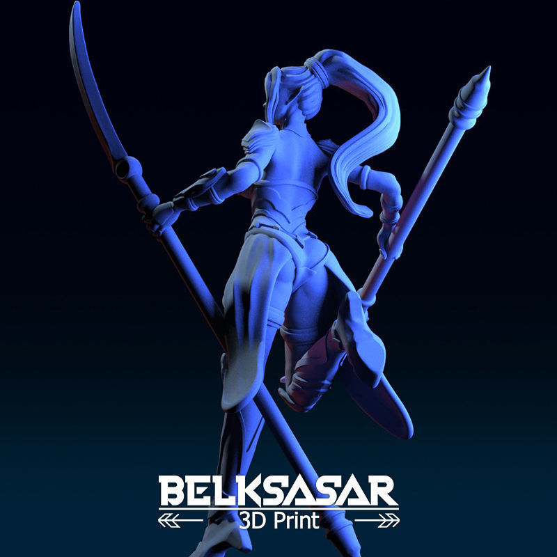 Female Elf Warrior 3D print model_19