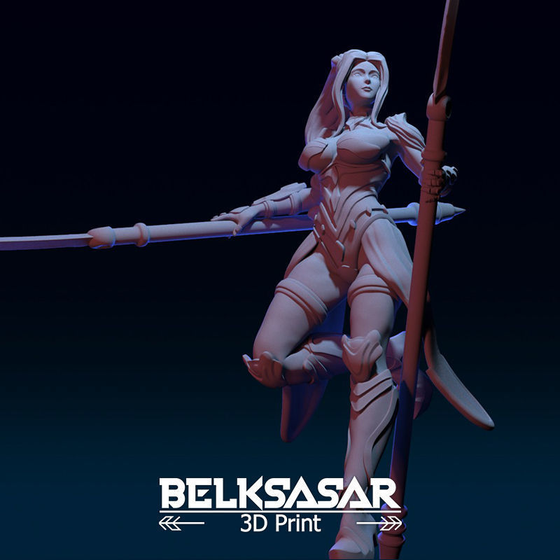 Female Elf Warrior 3D print model_18