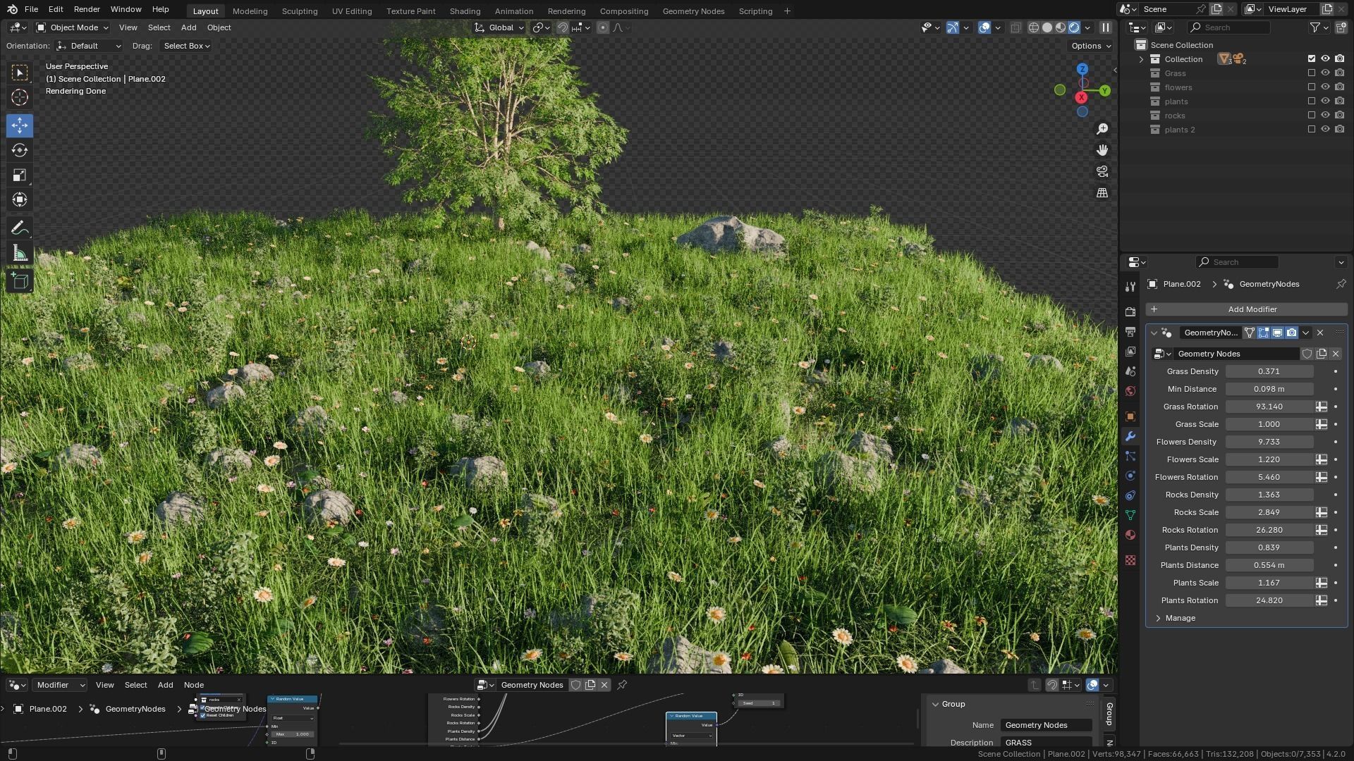 Nature Asset Pack Grass Plants and Flowers 3D model_4