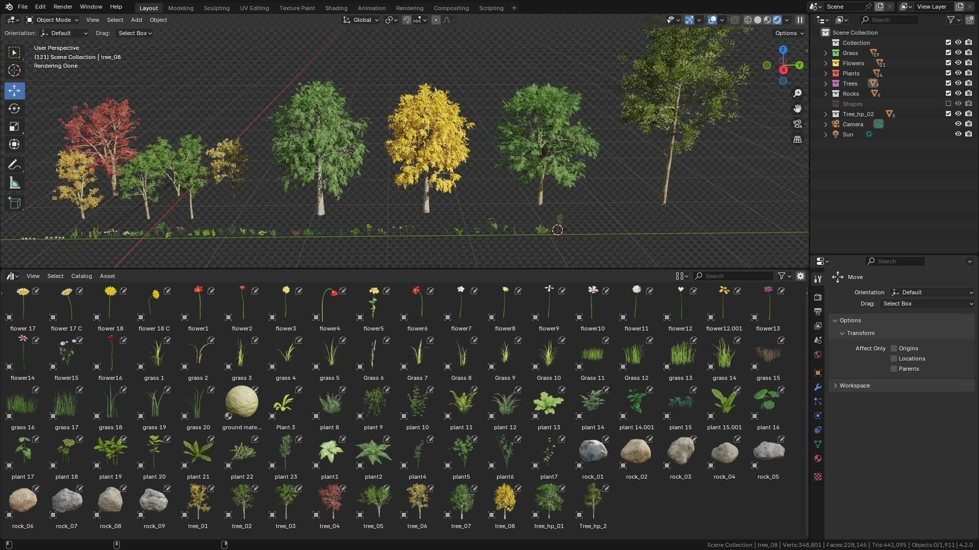 Nature Asset Pack Grass Plants and Flowers 3D model_5