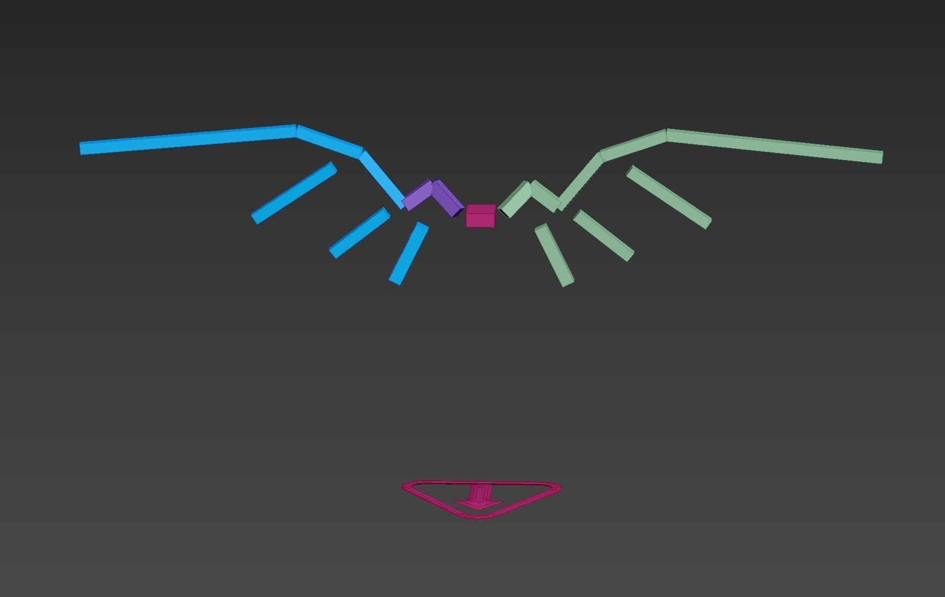 Wings Low-poly 3D model_16