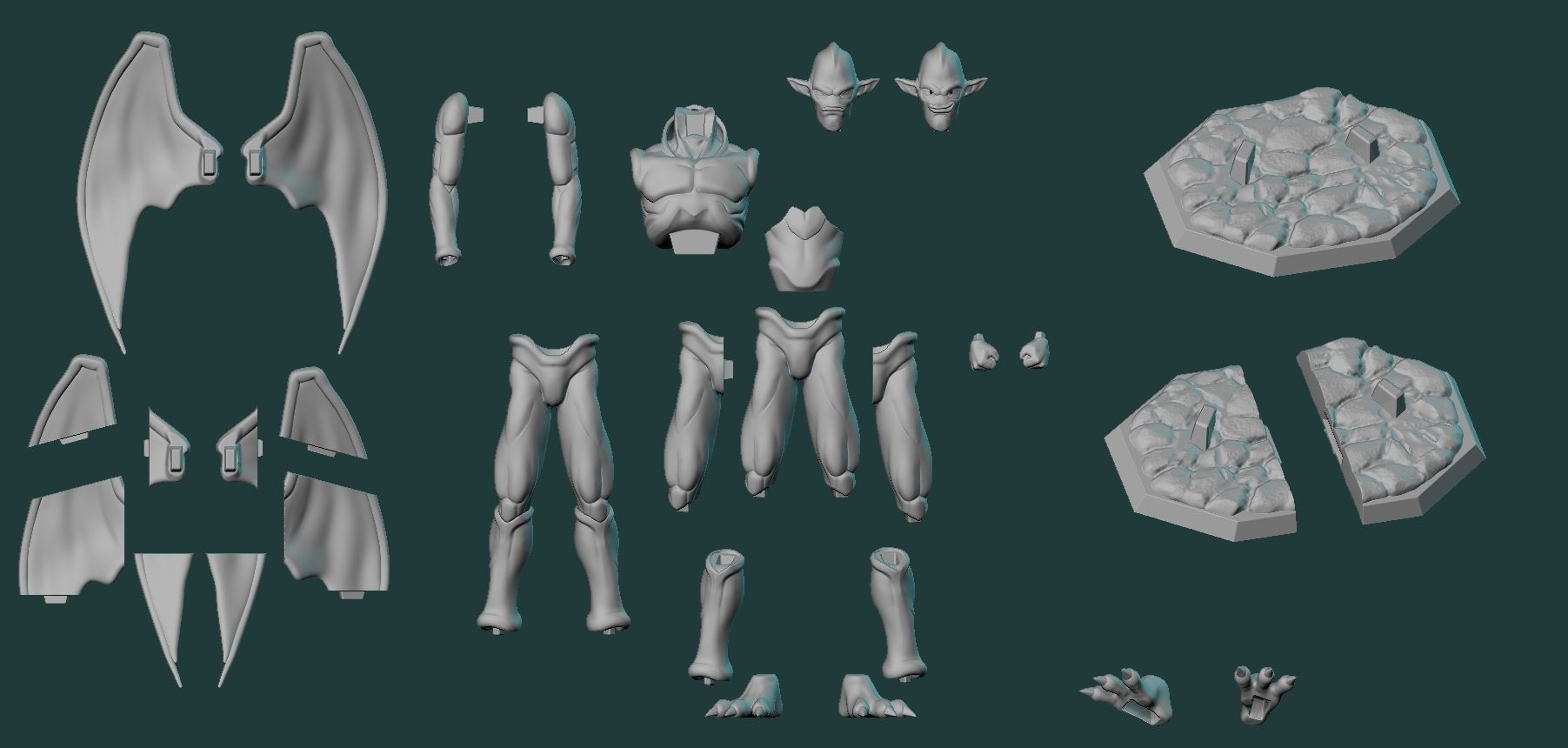 3-Star DBGT San Shenron 3D print model_2