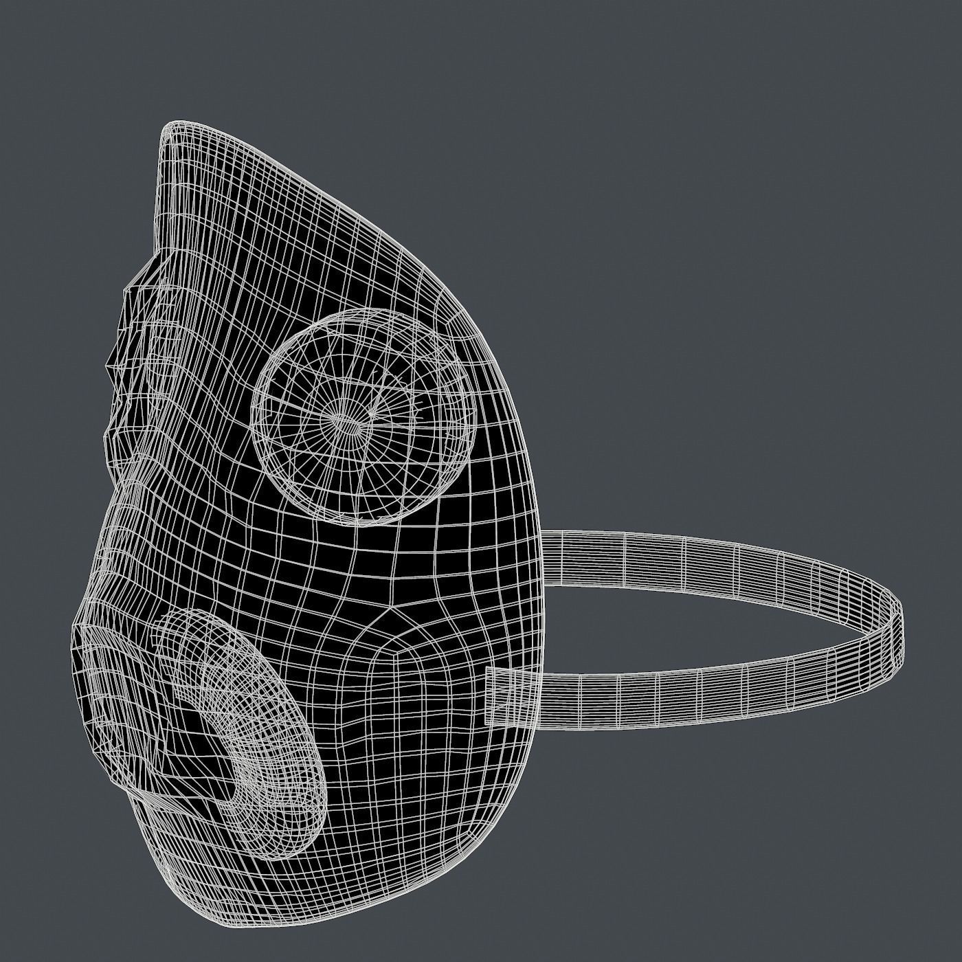 Gas mask helmet 3d model scifi Low-poly  Low-poly 3D model_6