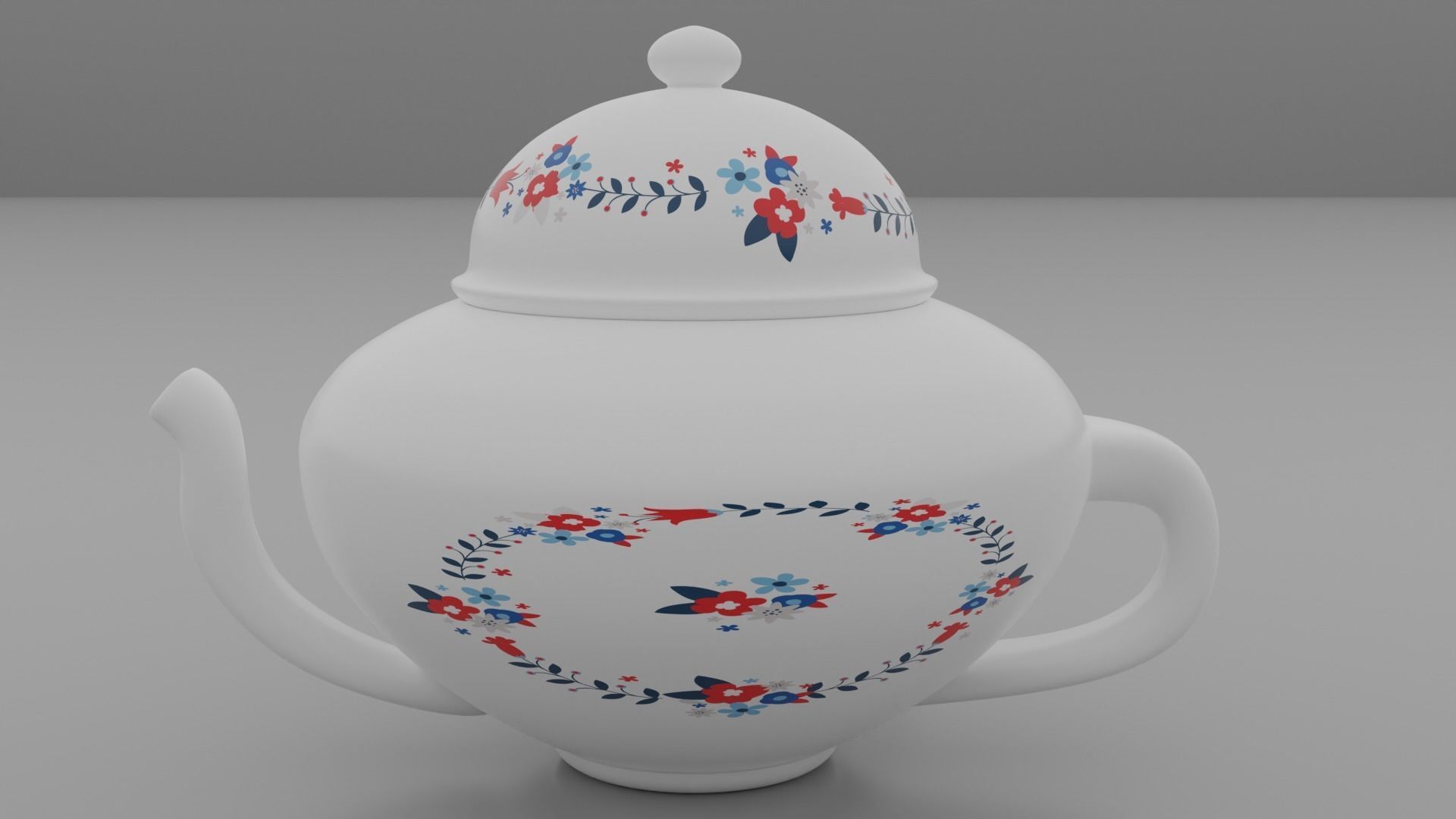 utensils Collection russian teapot 3D model_1