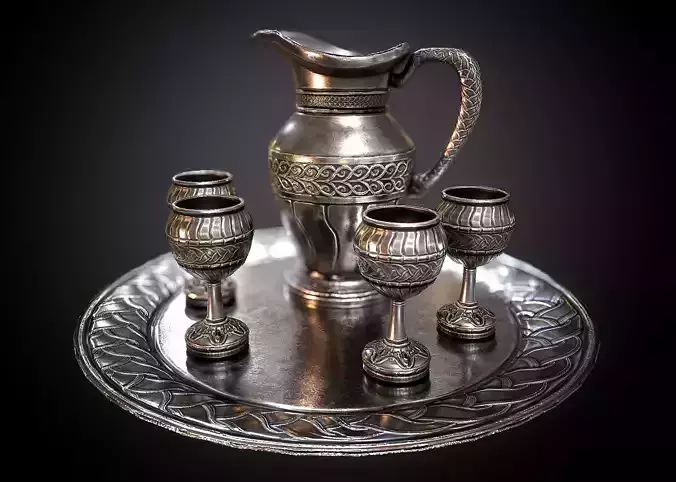 Silver wine set
