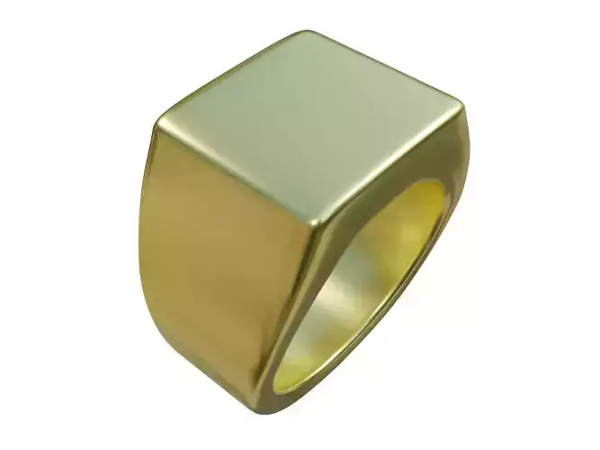 Gents 15mm Square Top Signet Ring  3D print model