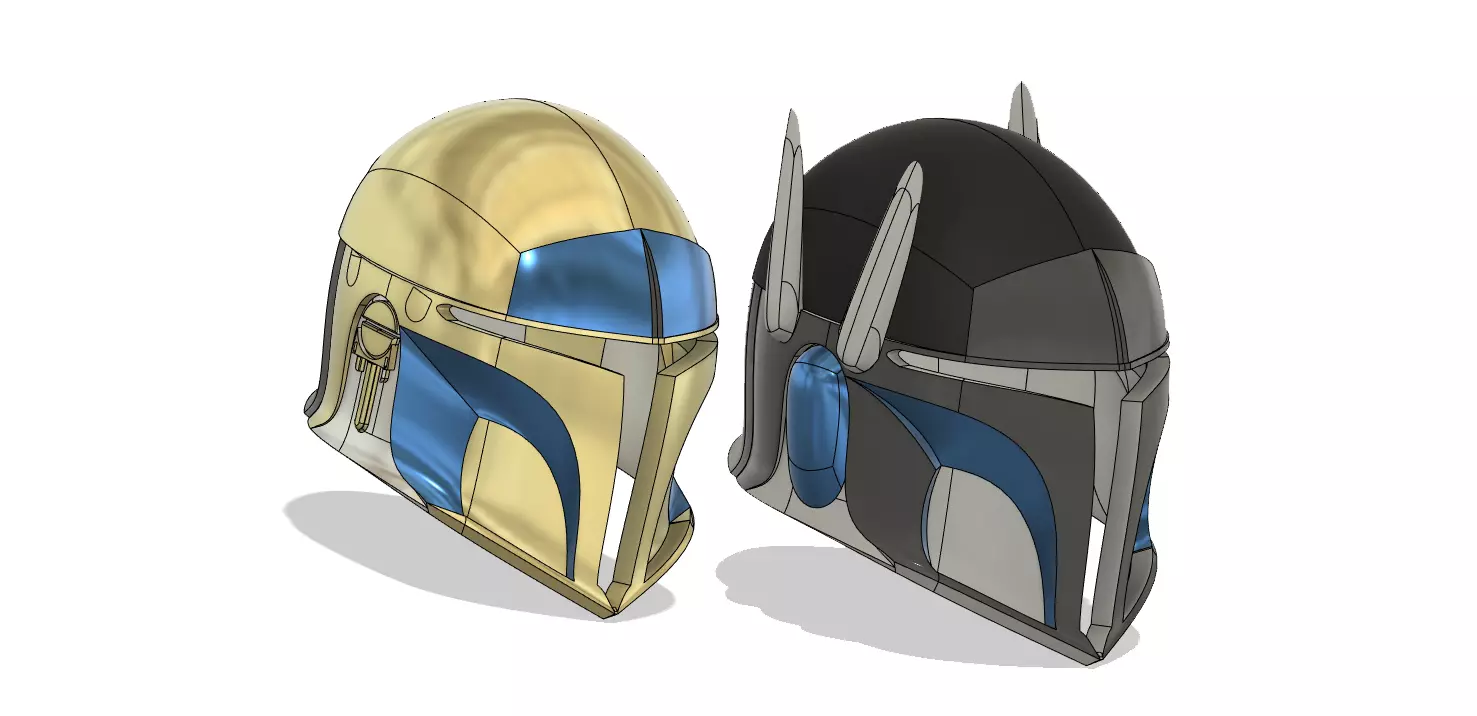 Pre Vizsla and The King helmet file bundle 3D print model_0