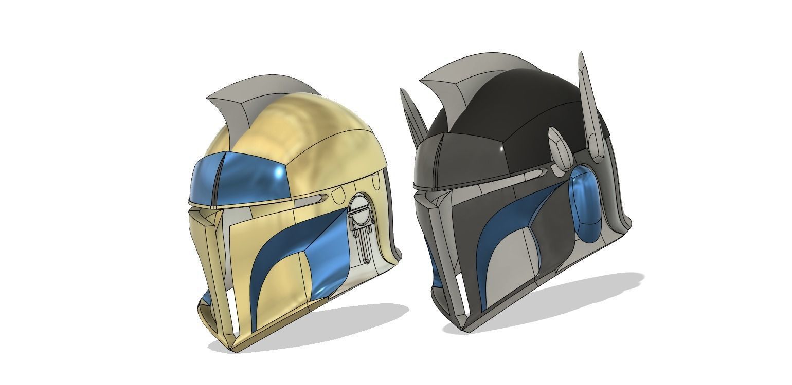 Pre Vizsla and The King helmet file bundle 3D print model_1