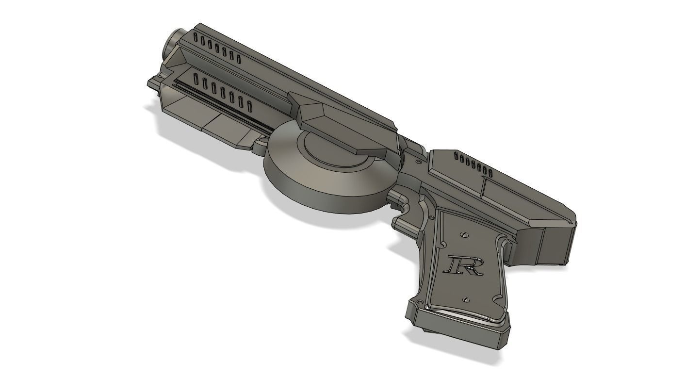 Red Hood Pistol - 3d file STL 3D print model_4