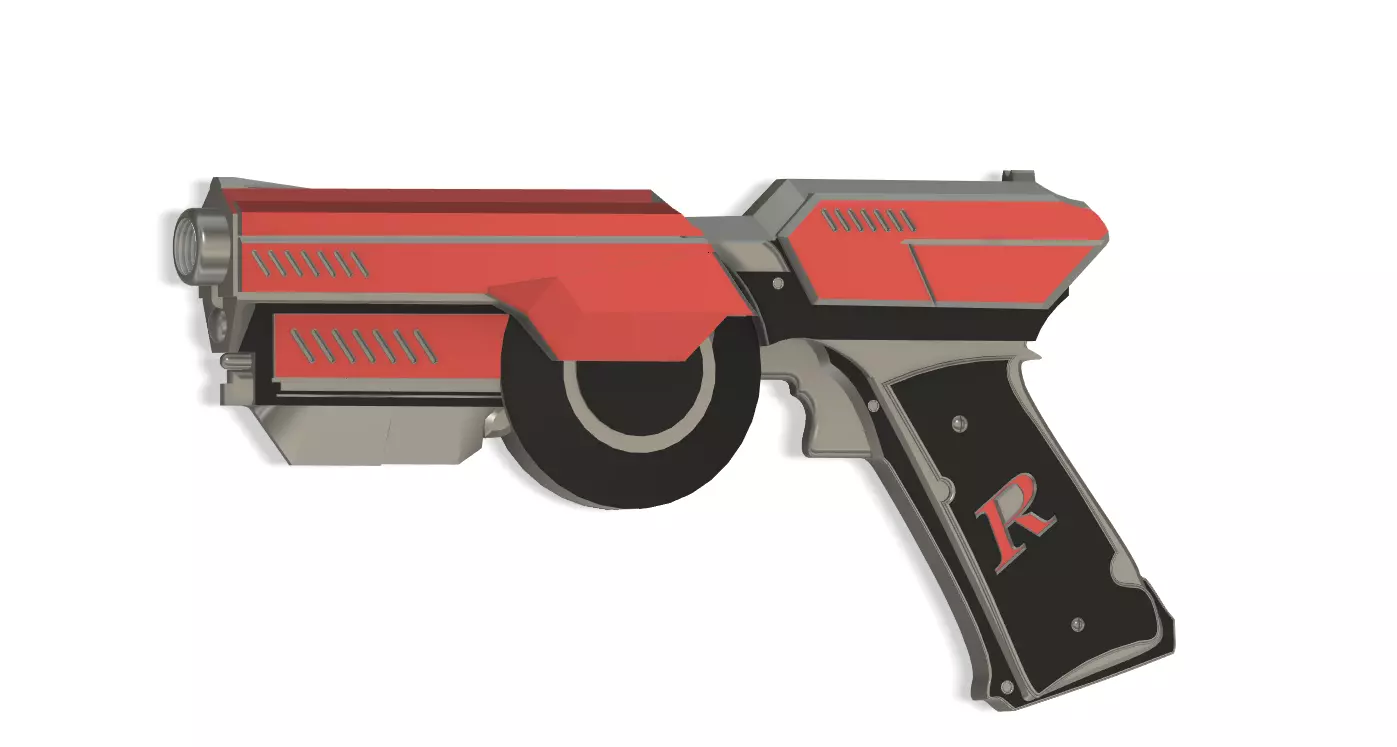 Red Hood Pistol - 3d file STL 3D print model_0