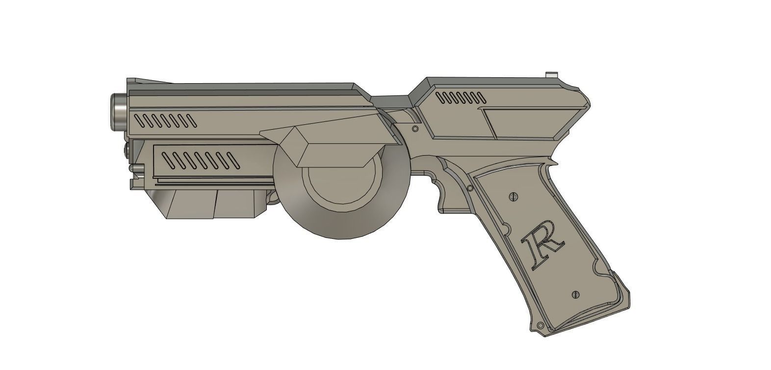 Red Hood Pistol - 3d file STL 3D print model_2