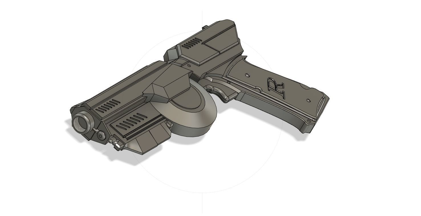 Red Hood Pistol - 3d file STL 3D print model_5