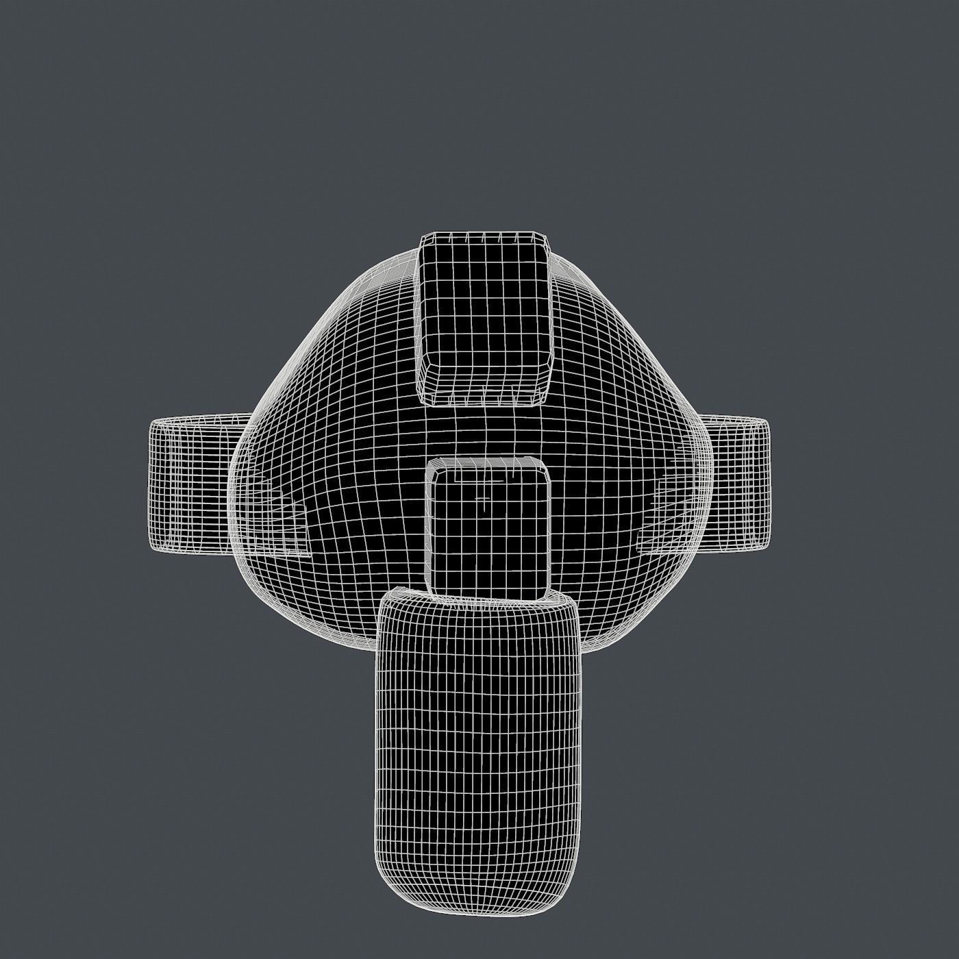 Gas mask helmet 3d model scifi Low-poly Low-poly 3D model_6