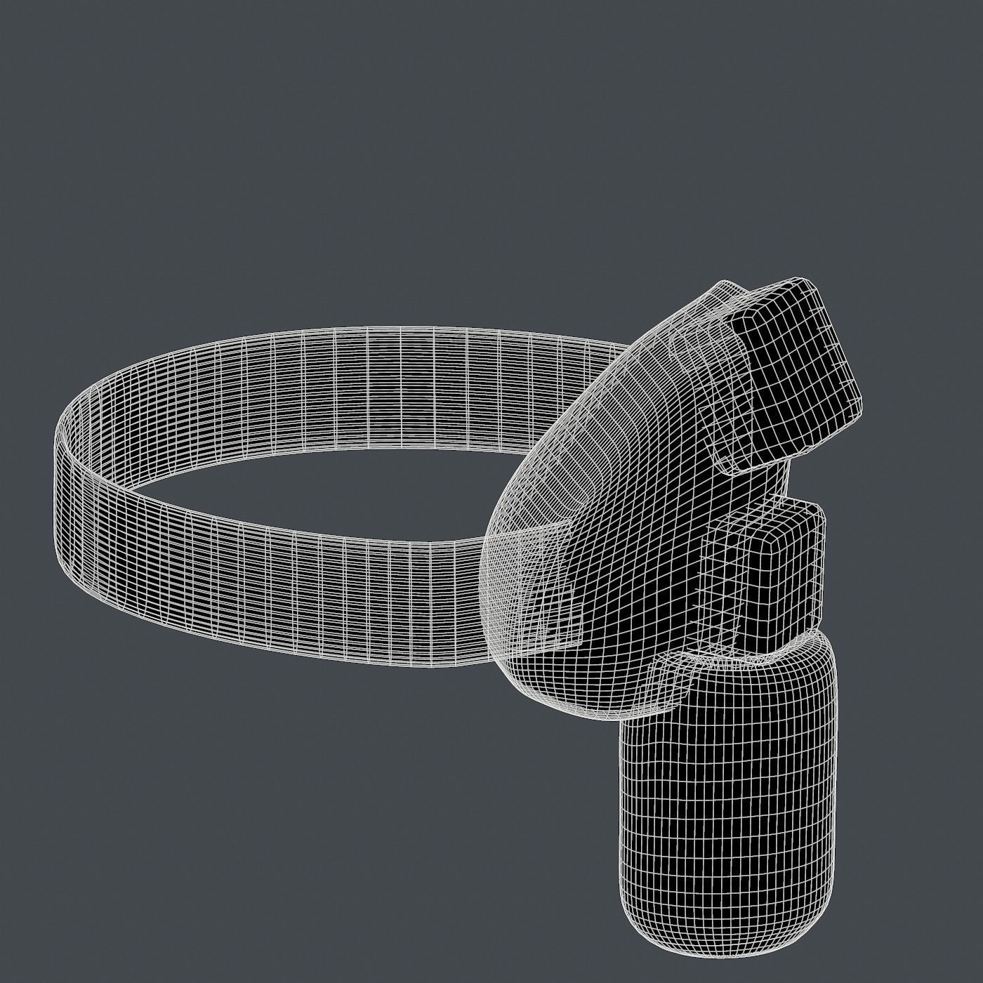 Gas mask helmet 3d model scifi Low-poly Low-poly 3D model_7