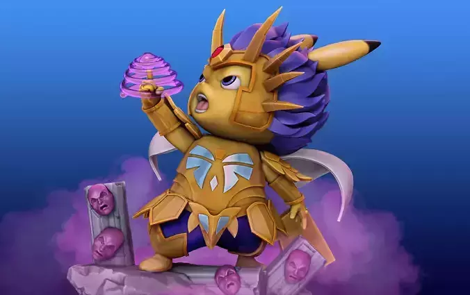 Pikachu Knight of the Zodiac cancer death mask Cosplay  3D print model
