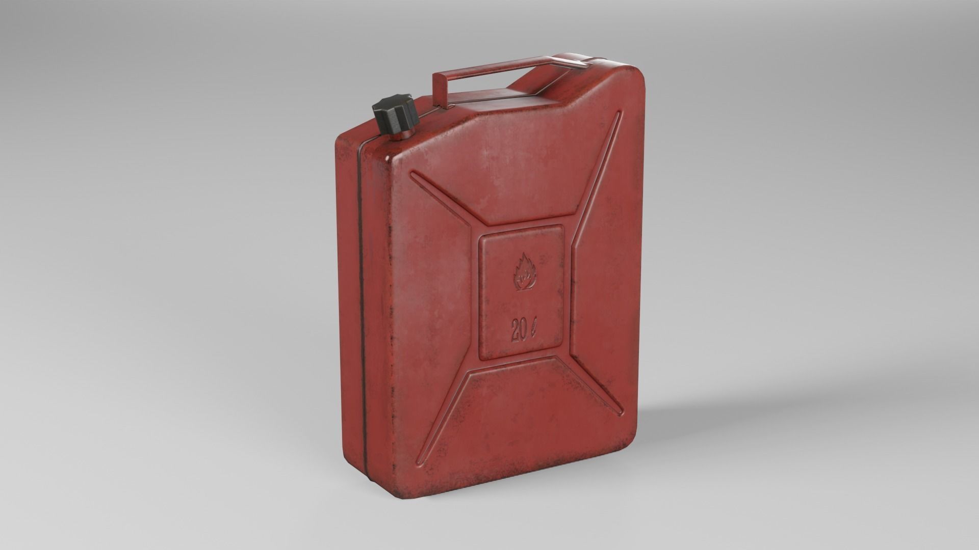 Jerrycan gas can Low-poly 3D model_17