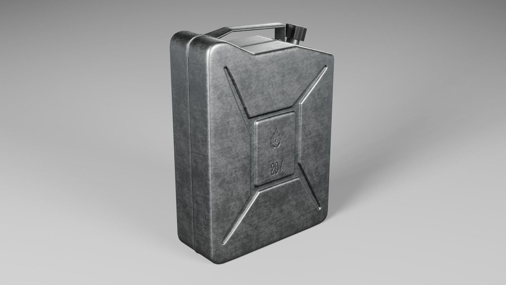 Jerrycan gas can Low-poly 3D model_4