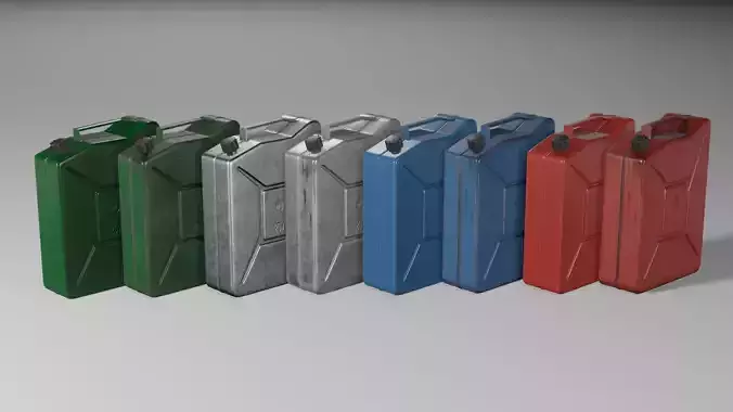 Jerrycan gas can Low-poly 3D model