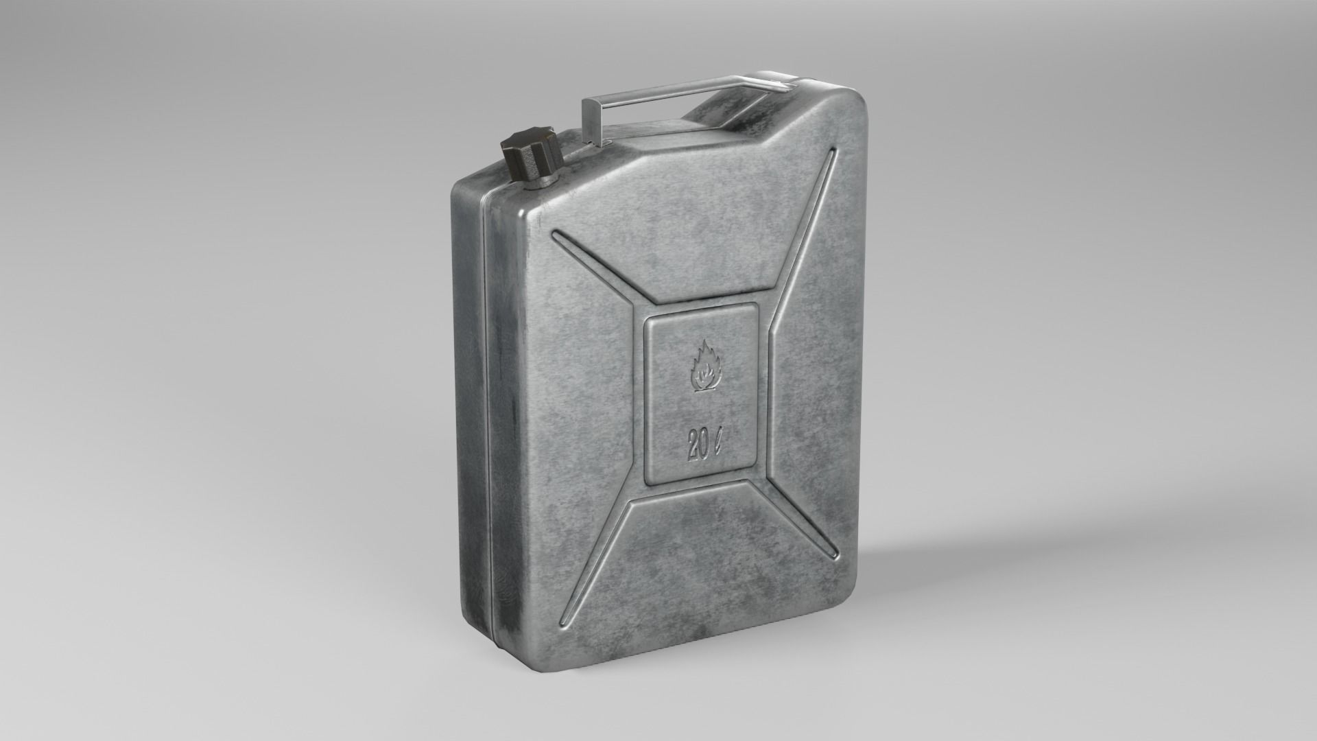 Jerrycan gas can Low-poly 3D model_5