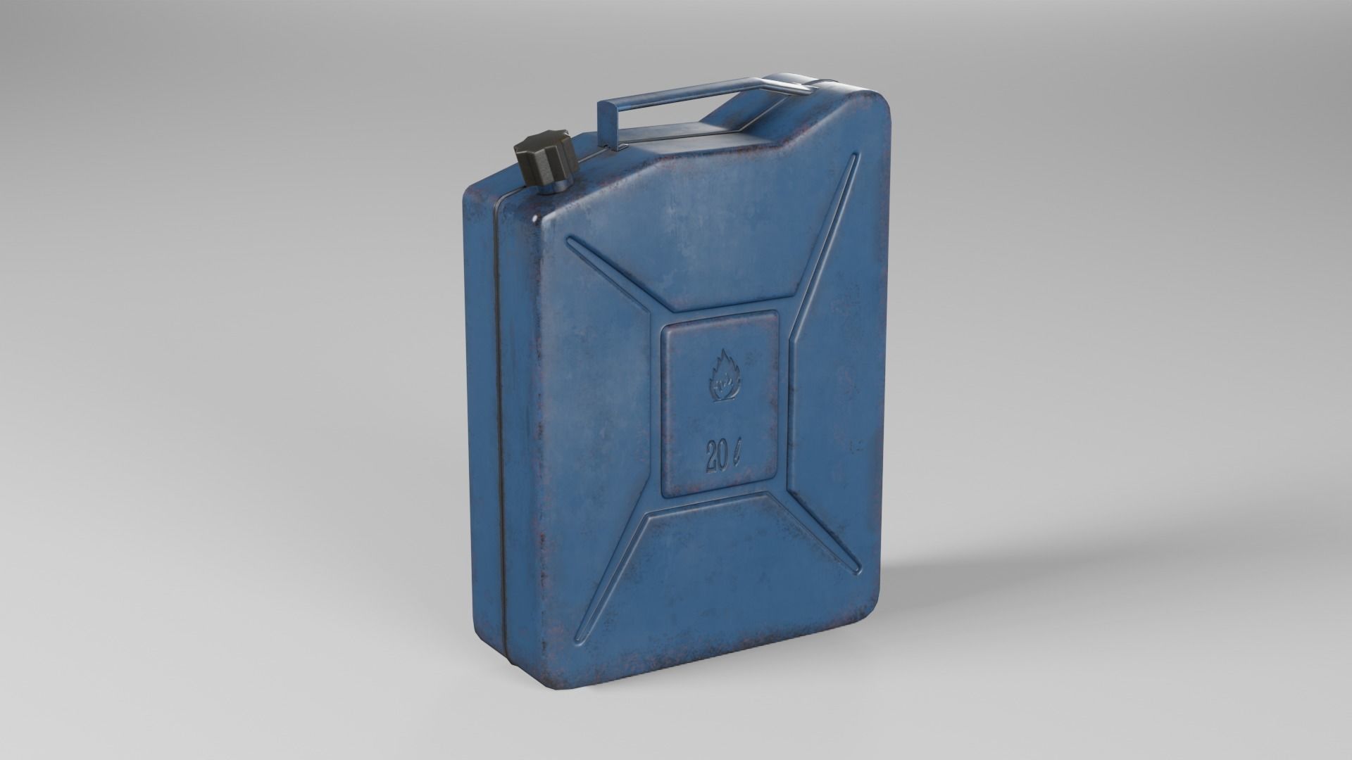 Jerrycan gas can Low-poly 3D model_9