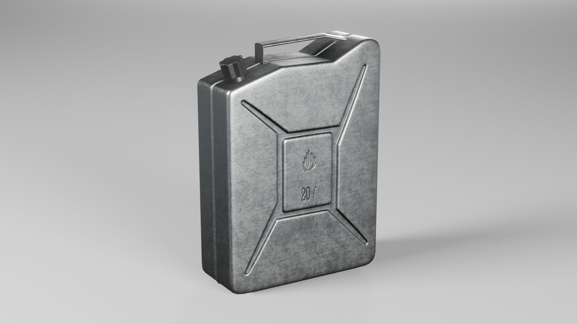 Jerrycan gas can Low-poly 3D model_3