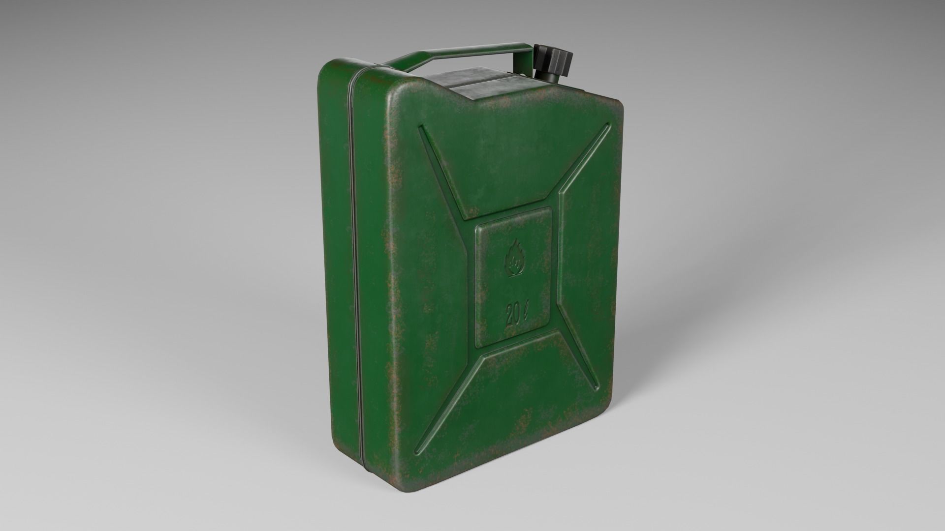 Jerrycan gas can Low-poly 3D model_14