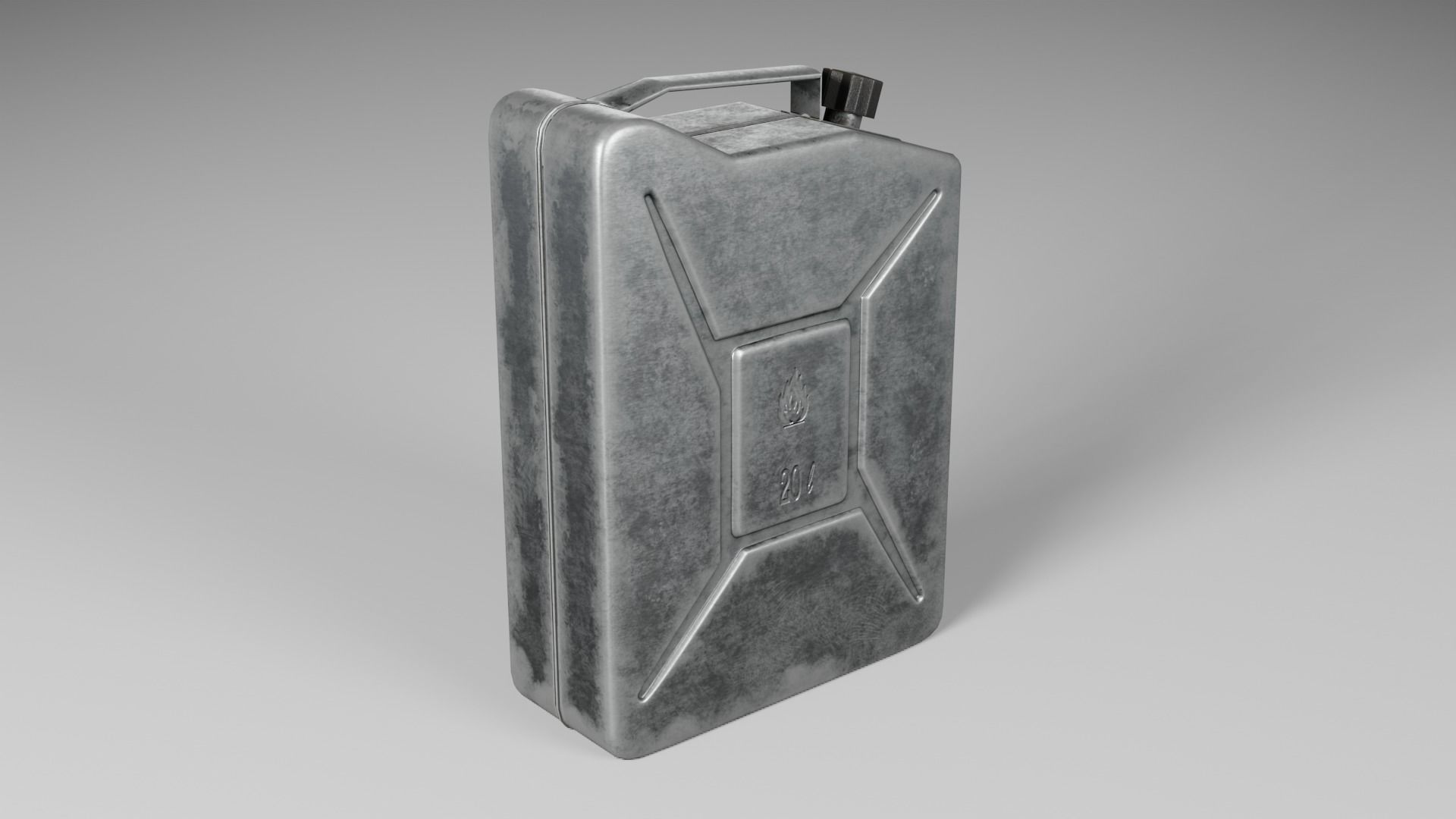 Jerrycan gas can Low-poly 3D model_6