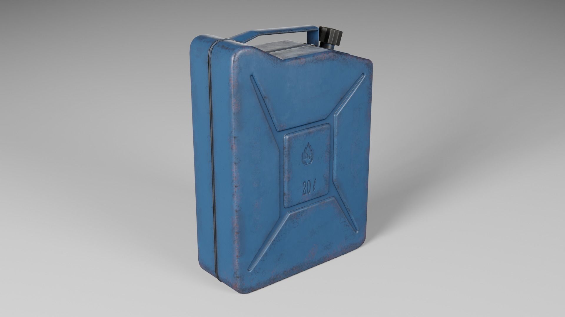 Jerrycan gas can Low-poly 3D model_10